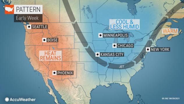 Early week pattern by AccuWeather